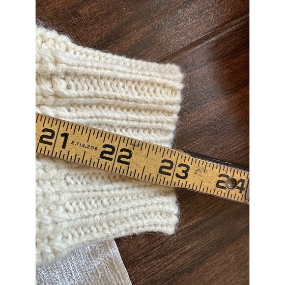 NEW Zara Wrap‎ Front Cream Ivory Cardigan Duster Sz Small Chunky Knit Trendy Lux - Picture 9 of 9